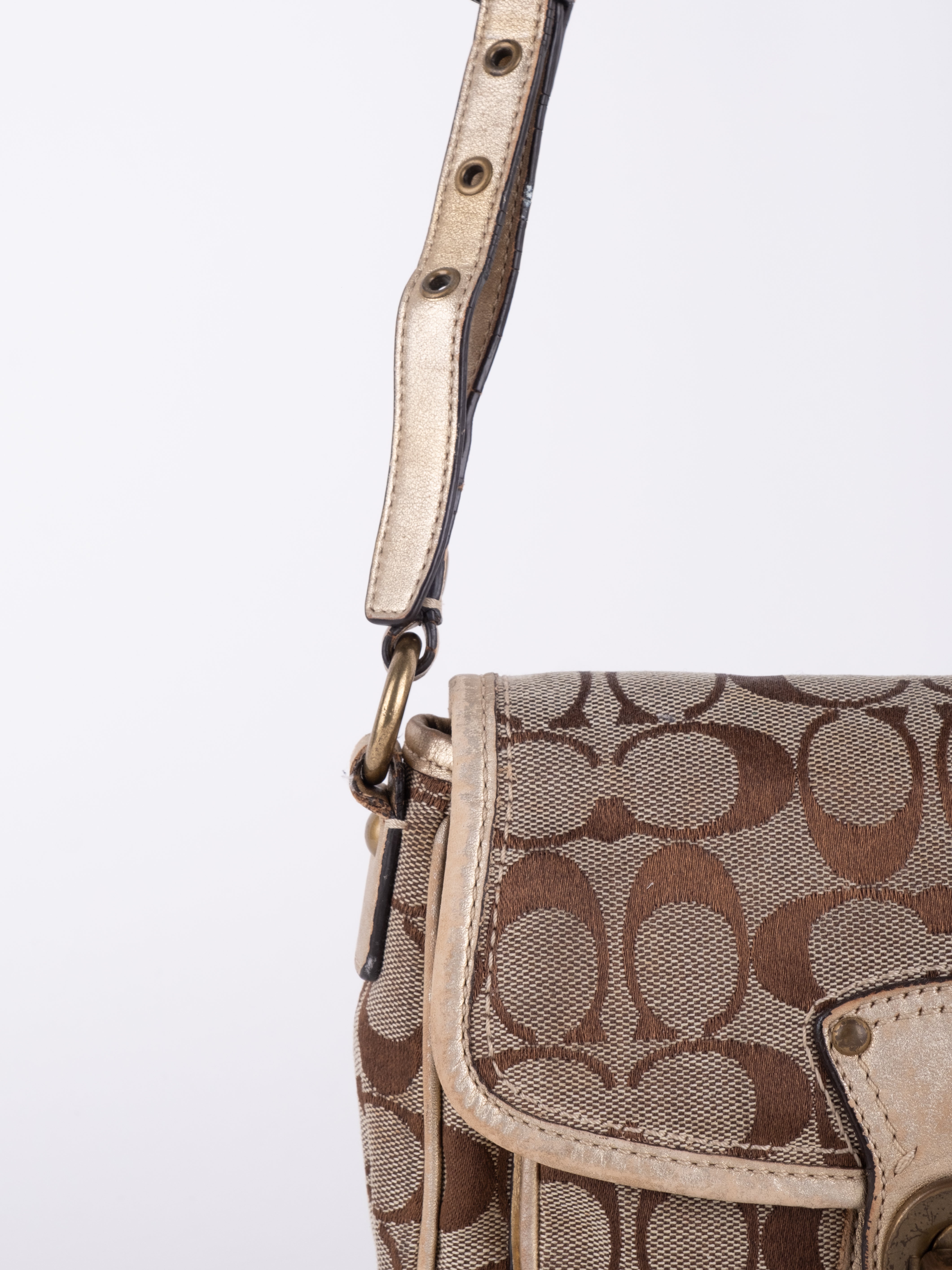 Coach Signature Canvas Crossbody Bag Beige
