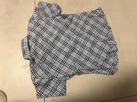 Burberry Vintage Blue Check Short Sleeve Shirt