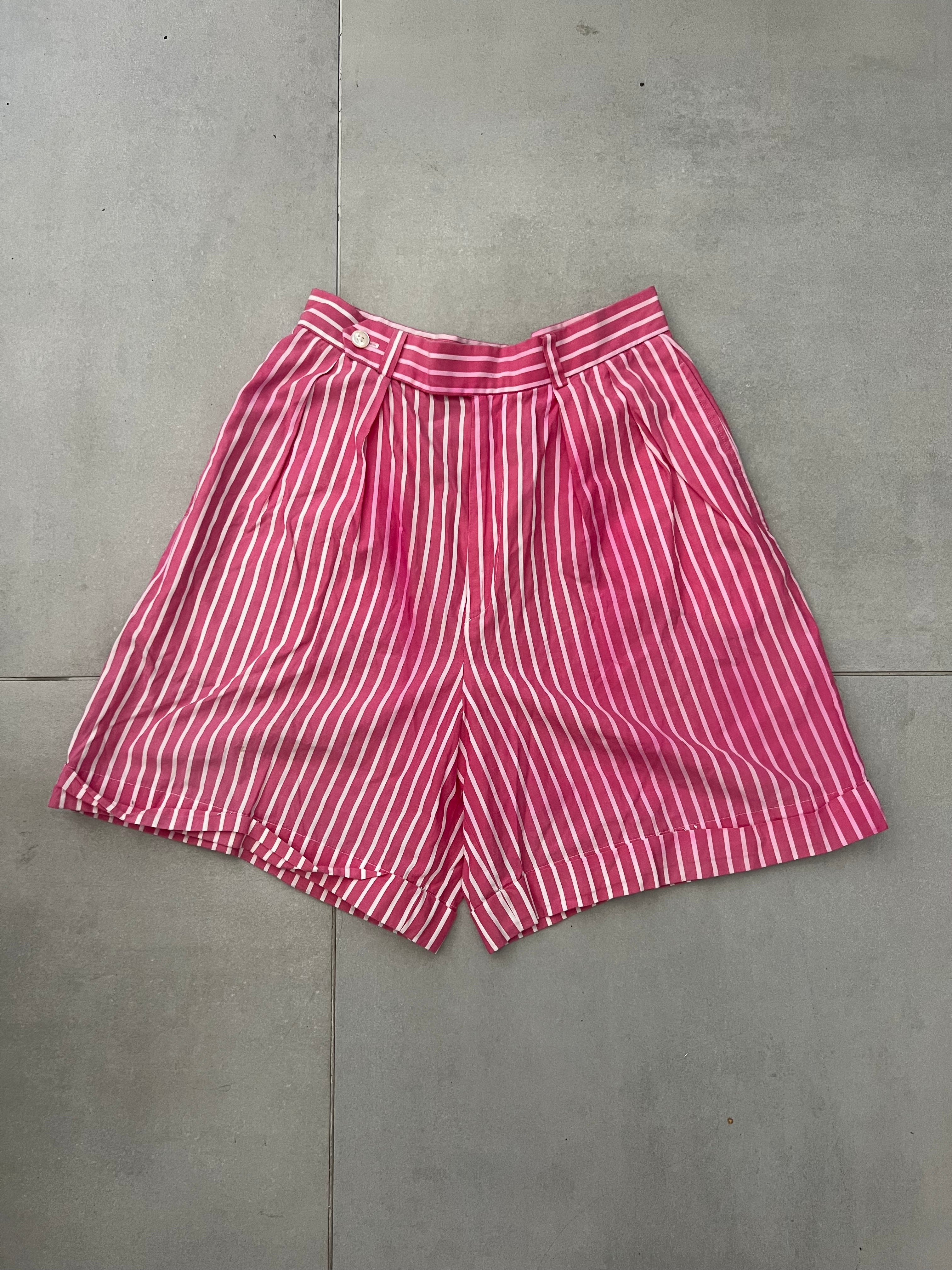 POLO RALPH LAUREN Striped Shorts Pink White