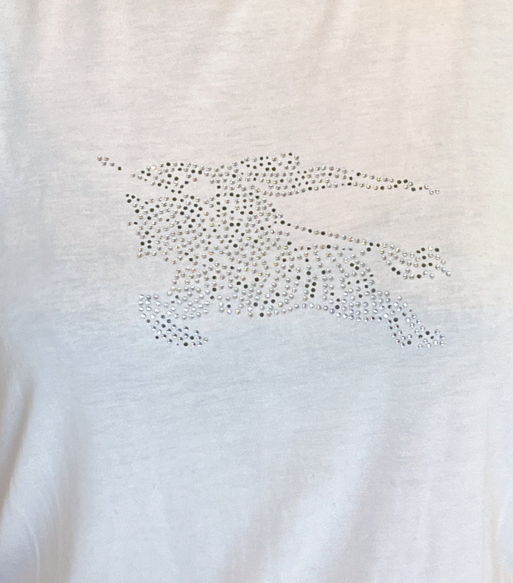 White Glitter Logo Shirt
