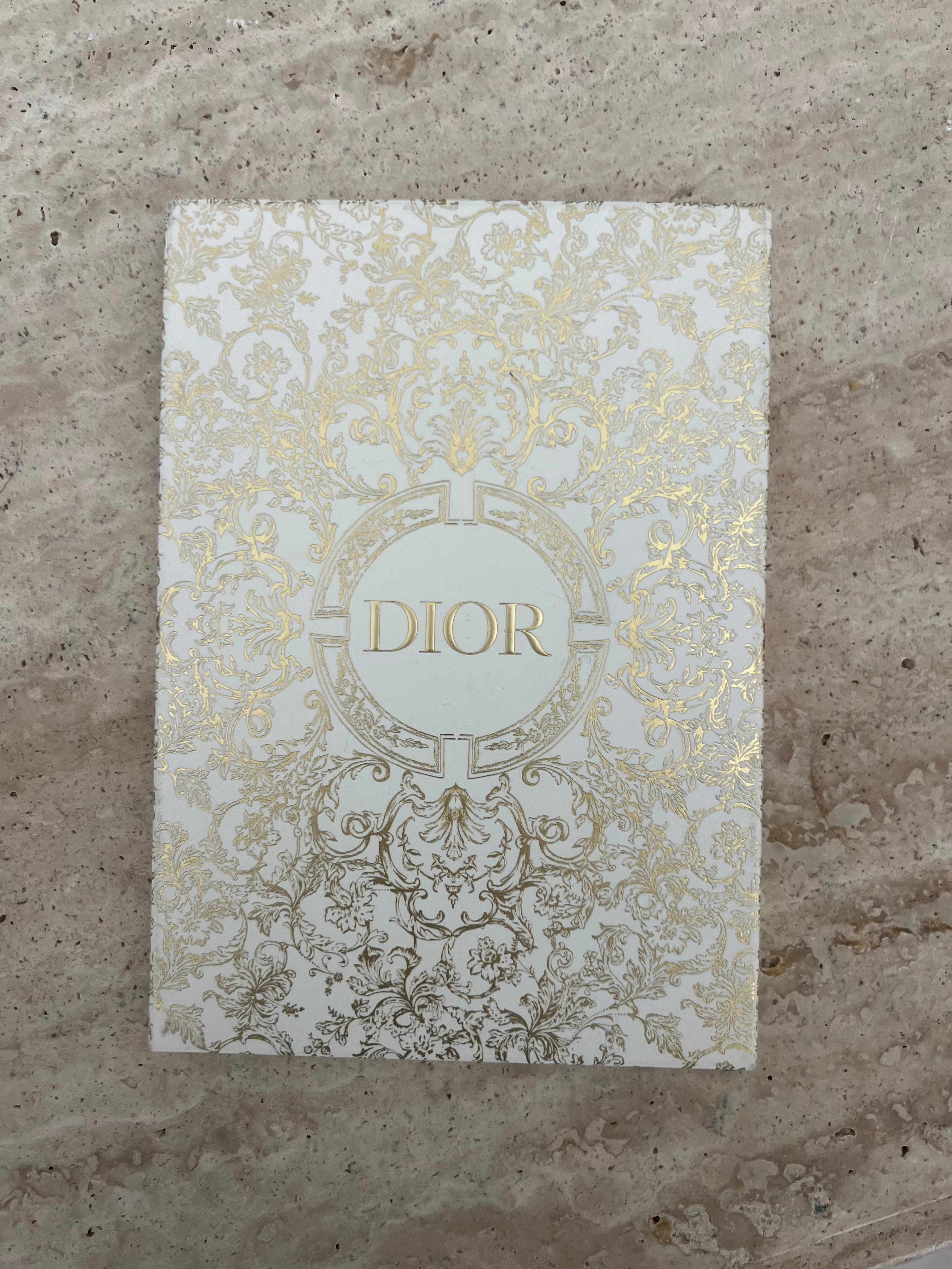 DIOR Beauty Notebook Gold Pattern