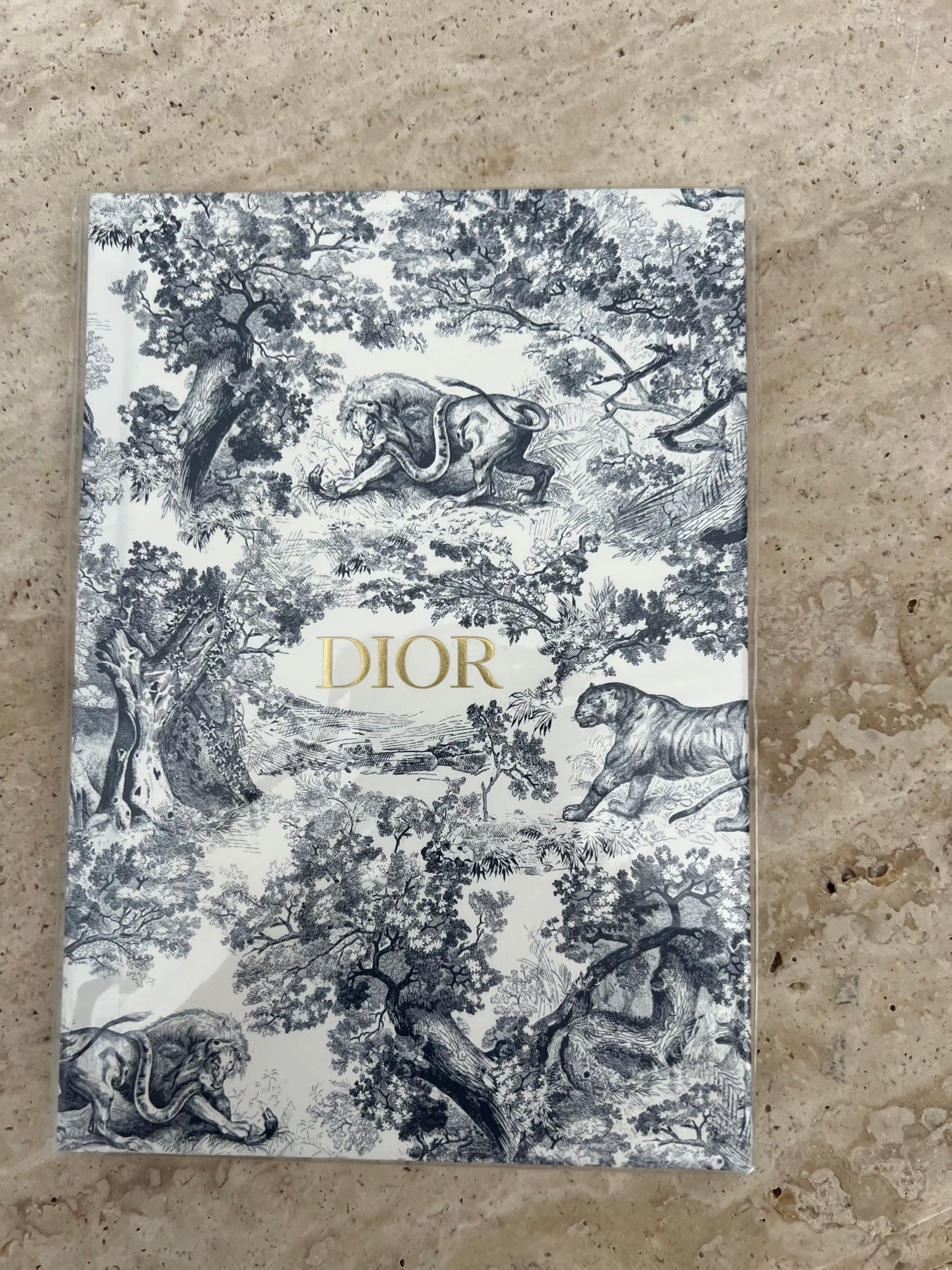 DIOR Beauty Notebook Gold Pattern
