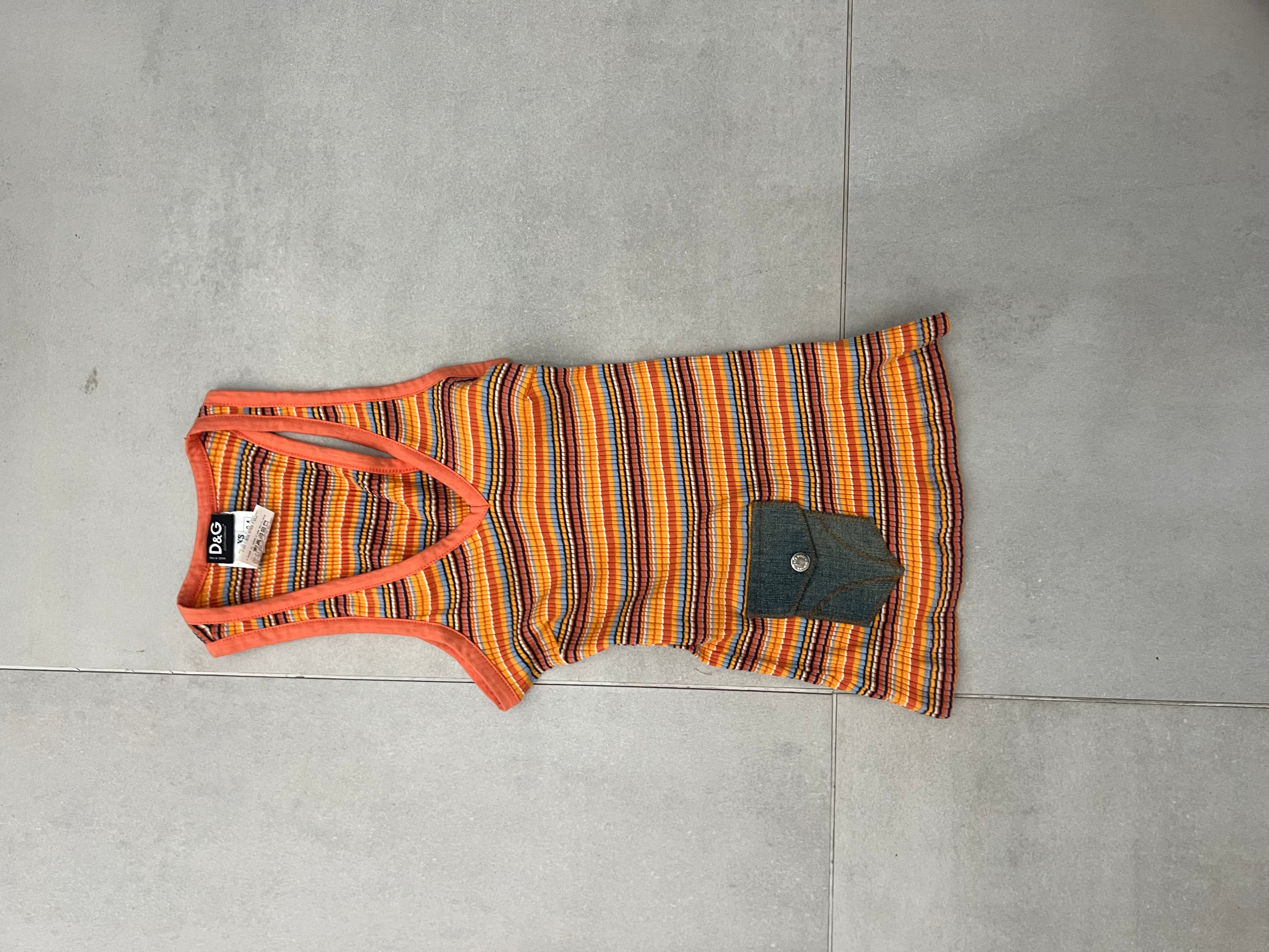 Dolce & Gabbana Striped Knit Tank Top סופר וינטג׳