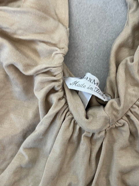 Max Mara Beige Draped Tank Top