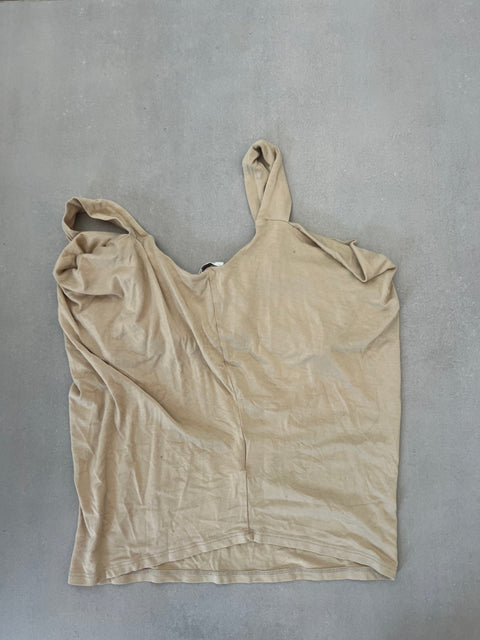 Max Mara Beige Draped Tank Top