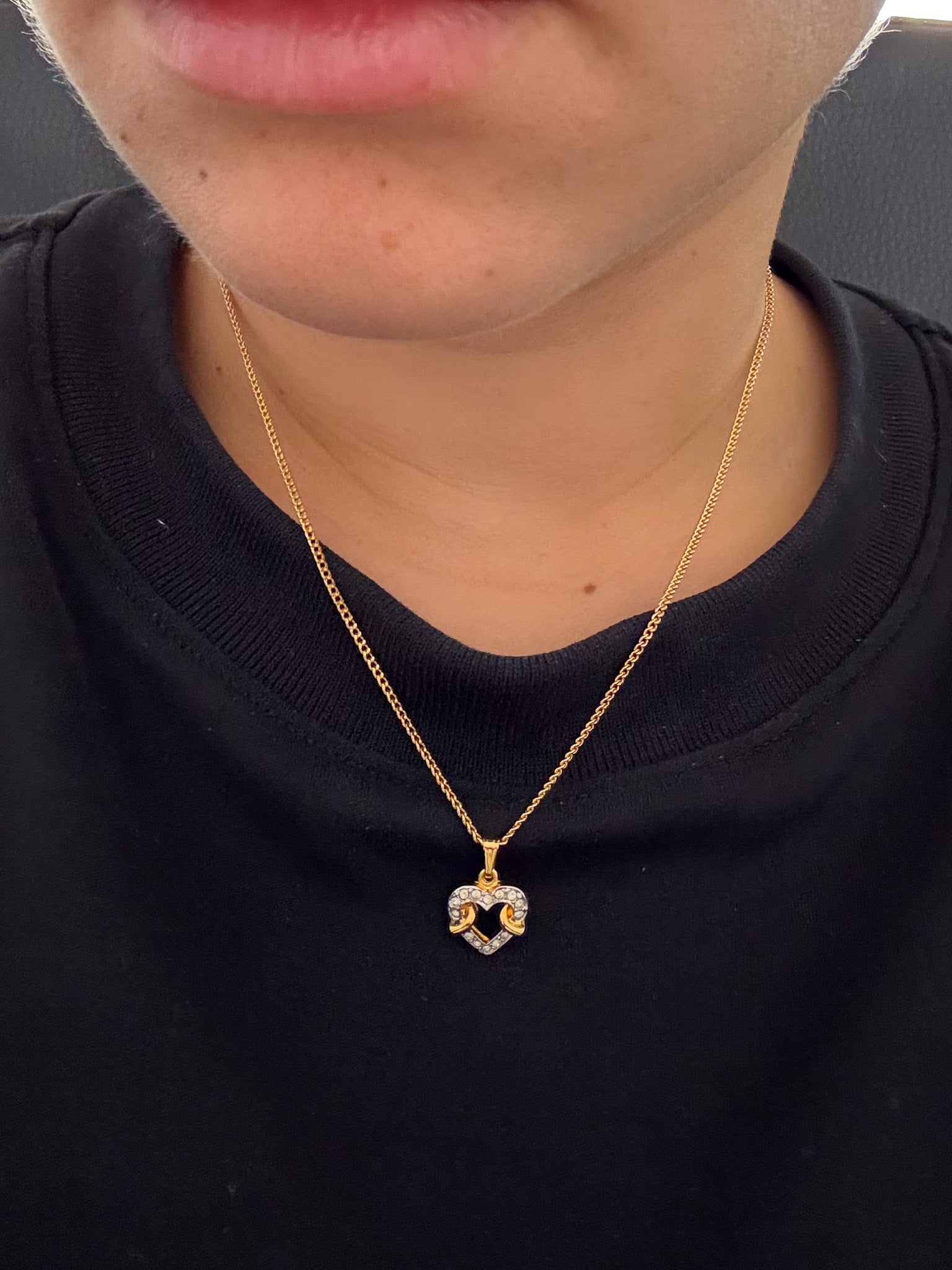 Courrèges Vintage Necklace – Gold Logo Pendant