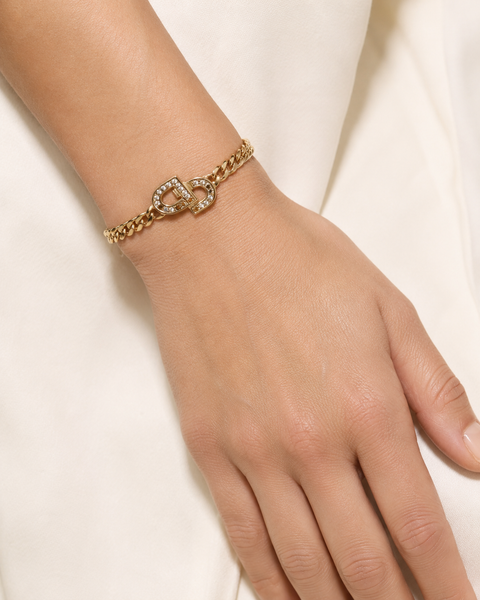 Christian Dior Vintage Gold Logo Bracelet