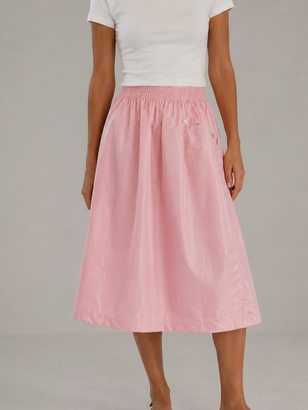 Pink Nylon Sport Skirt