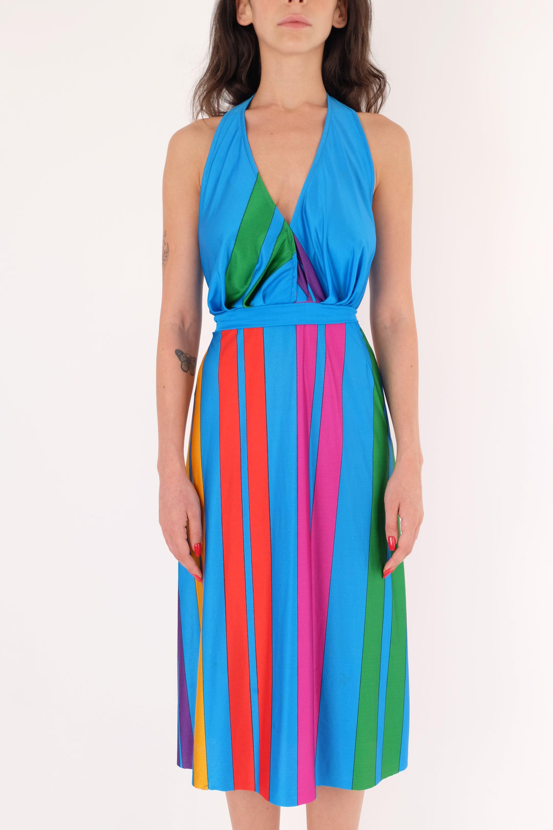 שמלת קשירה צבעונית - Volver