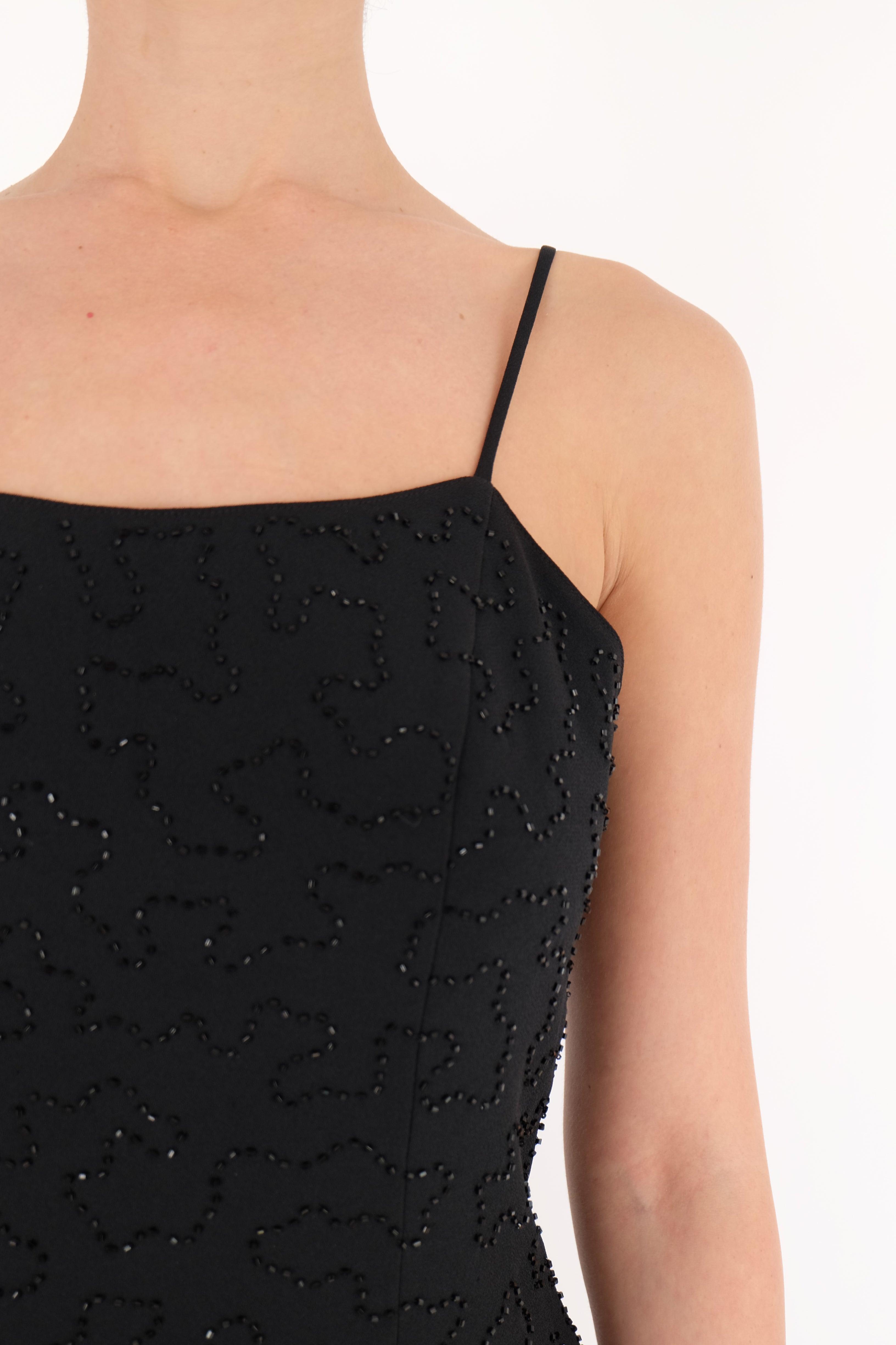 שמלת מיני שחורה חרוזים - Volver